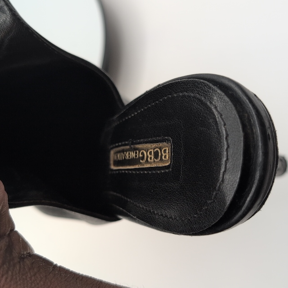 BCBGENERATION| Black Leather High Heel Ankle Boots - Picture 13 of 16